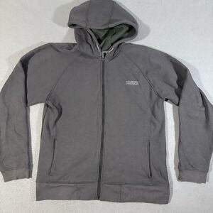 Mountain Hardwear Gray Full Zip Hiking Men's Hoodie Size‎ Large Fleece Logo